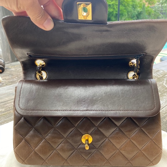 Chanel Quilted Lambskin 9” Double Flap Chain Bag - Picture 3 of 16